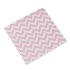 Festartiklar - Chevron Kaffeservetter - rosa (20-pack)