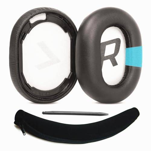 TaiZiChangQin Earpads ersättning öronkuddar kudde kudde kompatibel med Plantronics BackBeat Pro 2/Voyager 8200 UC hörlurar protein läder öronkuddar pannband skyddssats