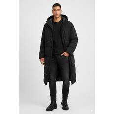 BOSStil mænd. 50543972 Lang dunjakke i sort stretchstof (M), Casual, Polyester