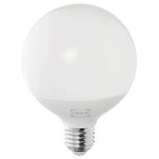 IKEA - SOLHETTA LED-pære E27 1055 lumen, kan dæmpes/globe opalhvid, 95 mm