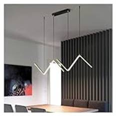 chandelier Ljus Ljuskrona, Modern Minimalistisk Linje Pendellampa inomhus Aluminium LED Dekorativ Pendelljus Matbord Sovrum Kök Vardagsrum Pendellampor (svart) pendant lamp