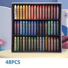 TEMU Oil Pastels Set, 48 Colors Artist Soft Oil Pastels Vibrant And Creamy, Fantasy Oil Pastels, Pastels Art Supplies, Creamy Texture For Painting, Art Painting Drawing