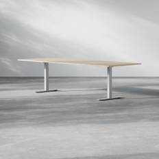 Konferensbord Modul, Storlek 280 cm, Färg Ek, Ben Silver
