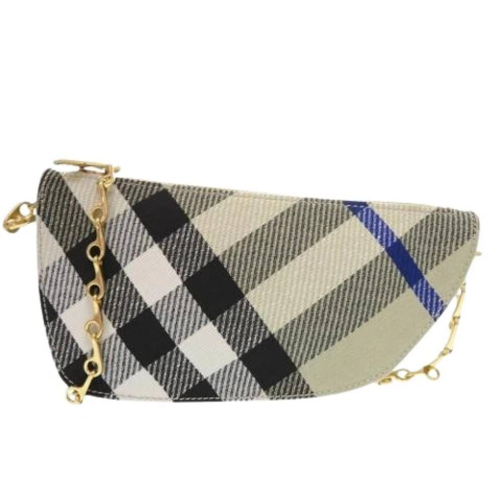 Burberry Vintage Pre-owned Canvas skuldertasker - Vintage - Dame - Beige - ONE SIZE - Uld