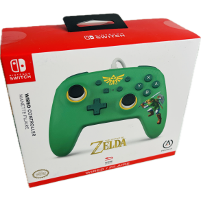 Nintendo Switch PowerA Wired Controller - Hyrule Defender (NY) (Grøn) (Switch) (617885061912)