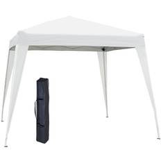 Foldbar Pavillon 2,4 x 2,4 m Foldbar med Bæretaske Hvid