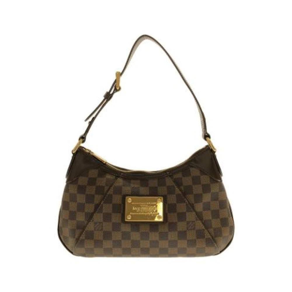 Louis Vuitton Vintage Pre-owned Damier Skuldertaske - Vintage - Dame - Brun - ONE SIZE - Uld