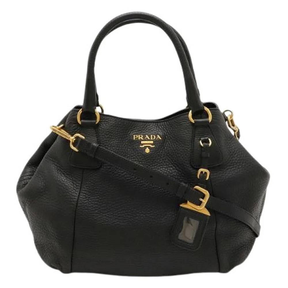 Prada Vintage - Pre-owned Vitello Daino 2way Tote Bag Vintage - Dam - ONE Size - Läder