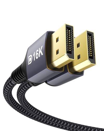 Stouchi 80Gbps DisplayPort Kabel 2.1 4M 16K@60Hz 8K@240Hz 4K@540Hz