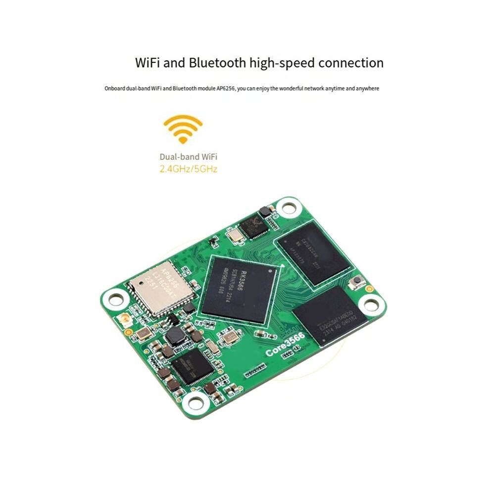 Core3566 Module, Rockchip RK3566 Quad-Core Processor, for Raspberry Pi CM4,4GB+ 32GB Emmc with Wifi