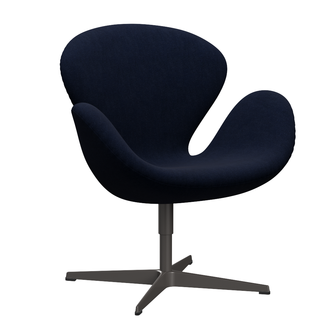 3320 Svanen loungestol, stel i warm graphite af Arne Jacobsen Hallingdal - 764 Royal Blue - Jacobsen Plus
