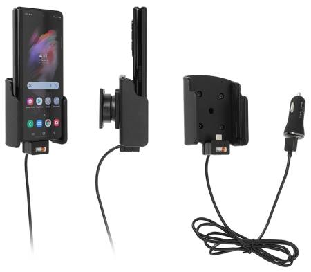 Brodit Aktiv hållare med USB-kabel och cigg-adapter, Samsung Galaxy Z Fold3 5G
