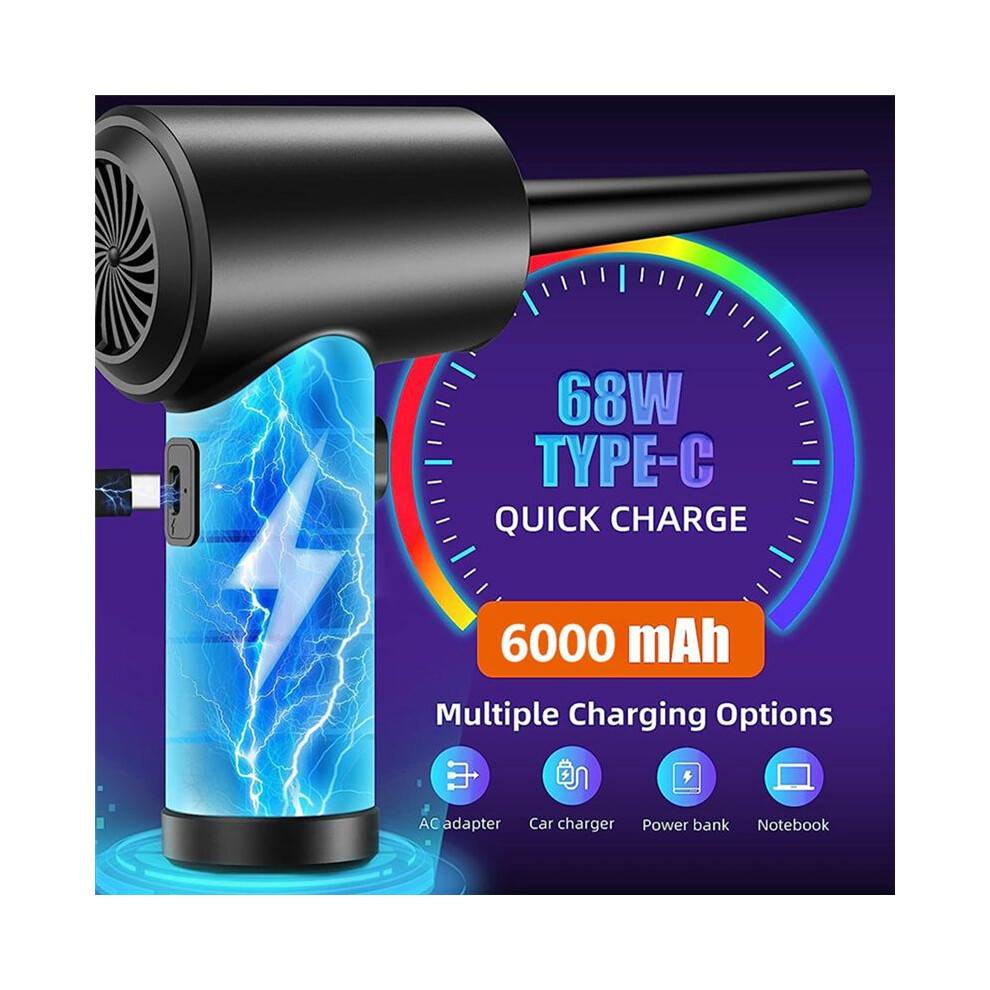 Portable Handheld Electric Air Duster Blower Compressed Air Wireless Dust Blower Air Duster Cordless Camera Cleaning