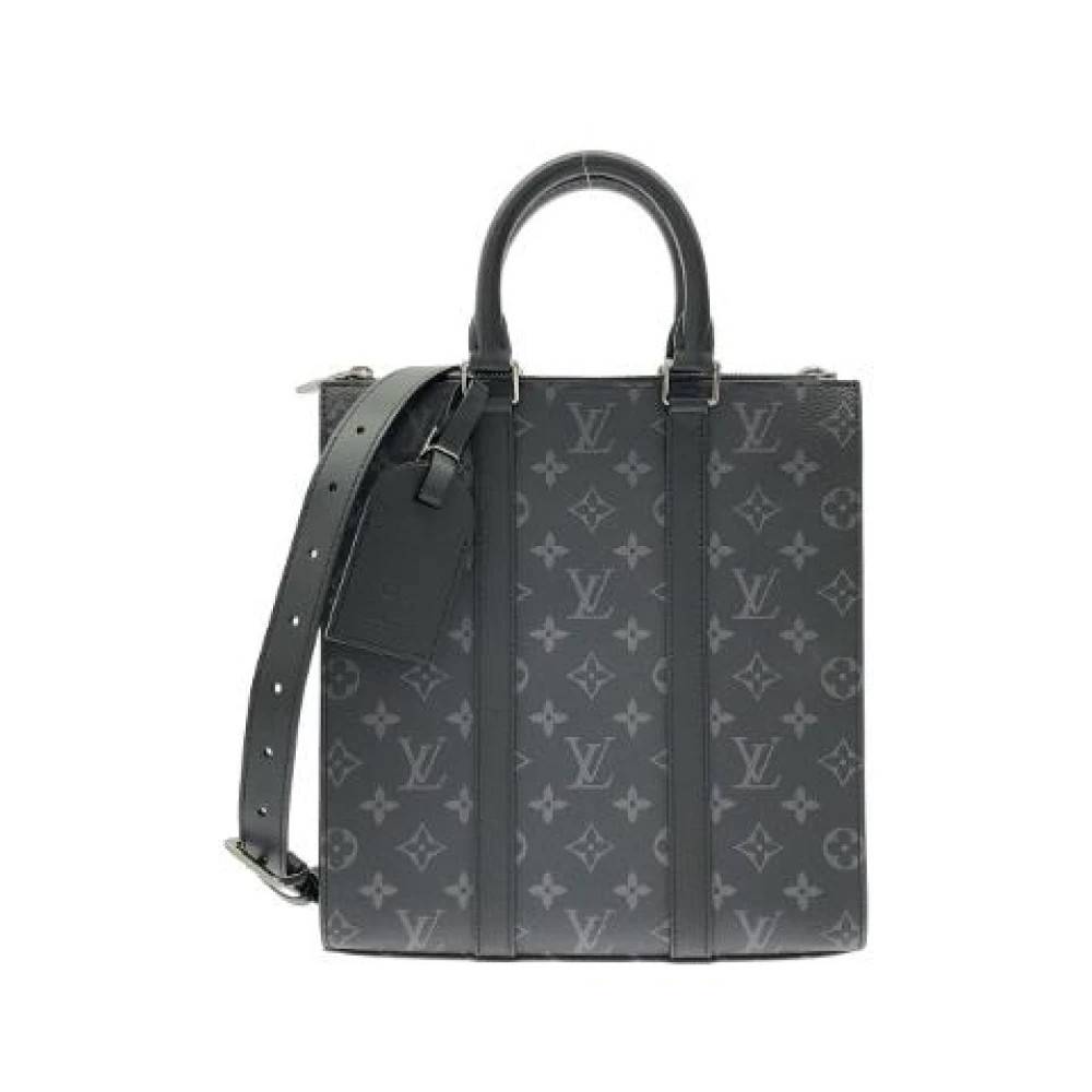 Louis Vuitton Vintage Pre-owned Sac Plat Cross Monogram Eclipse Skuldertaske - Vintage - Dame - Sort - ONE SIZE - Uld