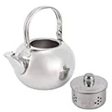 304 rostfritt stål tekanna tjockare vattenkokare med filter platt botten induktion spis vattenkokare te kaffekanna(16CM)