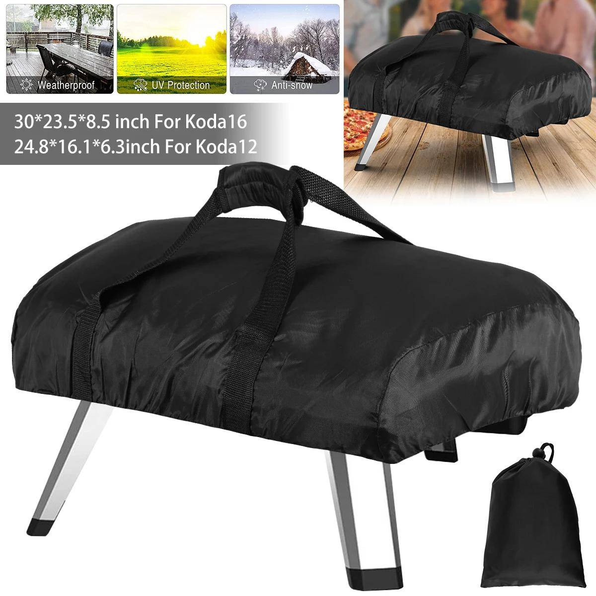 Pizzaugn 420D Skydd Kompatibel Ooni Koda 12 16 Utomhus Solskydd Skyddande Dammtät Vattentät Grillfodral BBQ-tillbehör vit