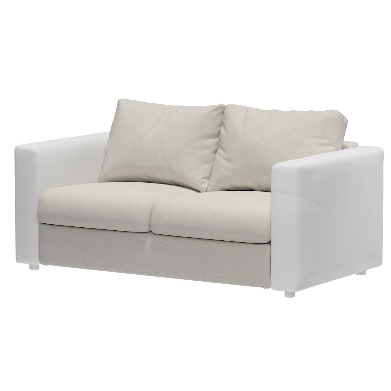 Vimle betræk 2-pers. sofa u.armlæn, Lysegrå, 141 x 98 x 83 cm, Etna