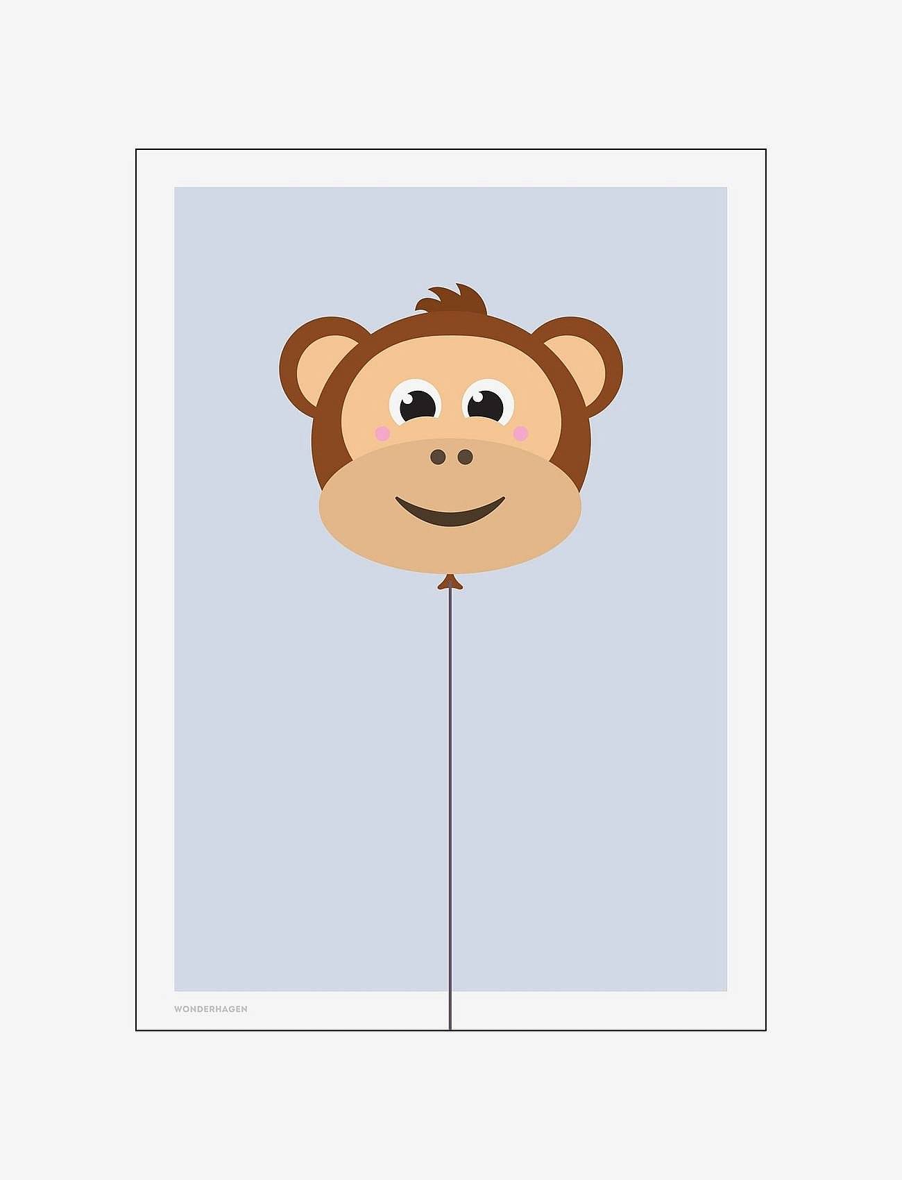 Poster & Frame Balloon Animals Monkey - Multi/patterned - 50X70 cm