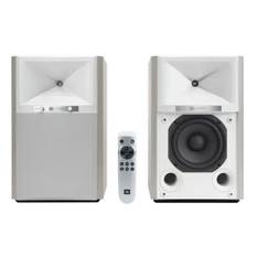 JBL 4305P Powered Studio Monitor Aktiva högtalare Vit/grå tygfront