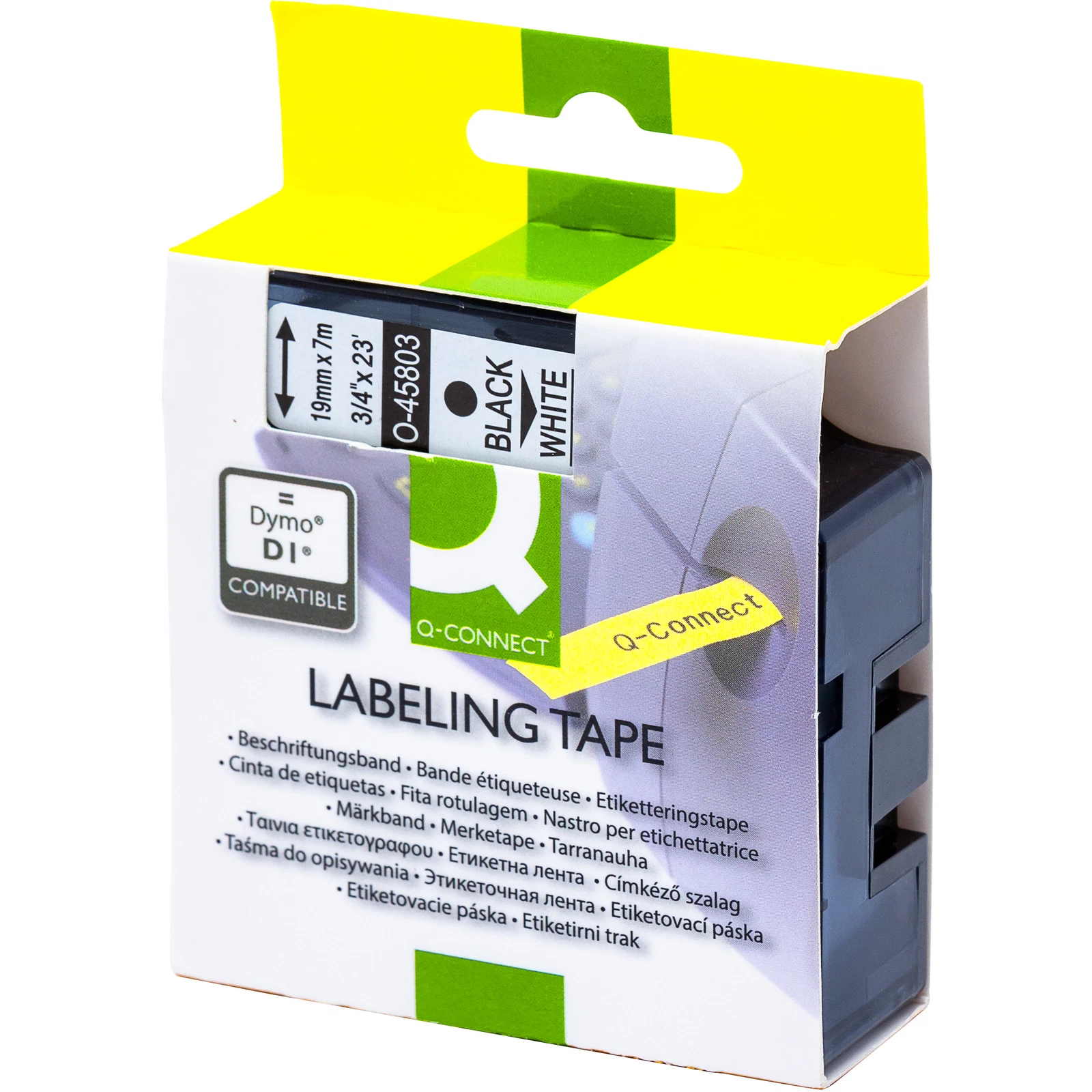 Q-connect D1 - 45803 - 19mm sort/hvid - 1 stk
