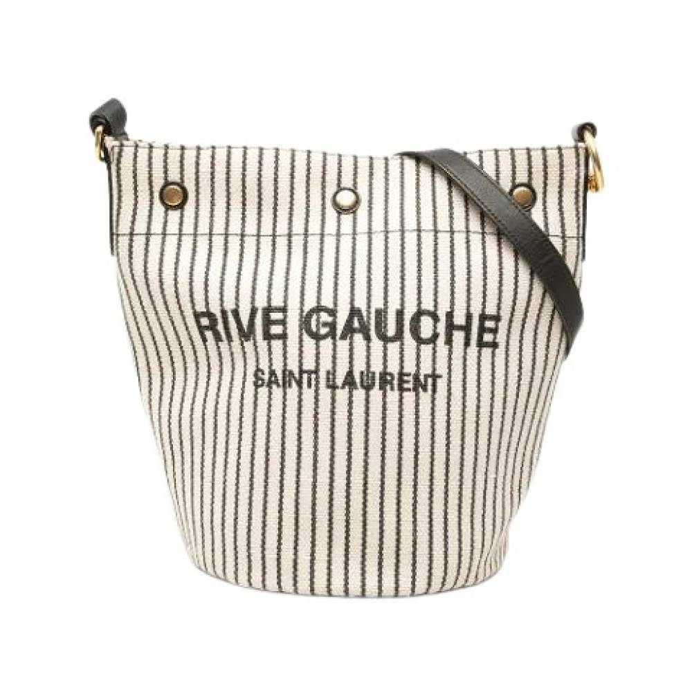 Yves Saint Laurent Vintage Pre-owned Bucket Bag - Vintage - Dame - Hvid - ONE SIZE - Uld