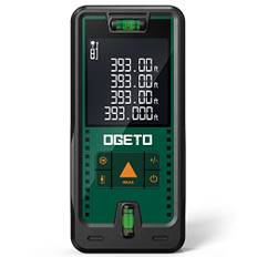 Laser Entfernungsmesser 120m, OGETO Laser Entfernungsmesser mit LCD Hintergrundbeleuchtung, 99 Datensätze, M/In/Ft, Pythagoras/Abstand/Fläche/Volumen Messungen(2*AAA Batterien, IP54)