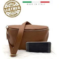 Women's Casual Waist Bag, Retro PU Fanny Pack, Outdoor Multi-Pocket Travel Chest Pack - Camel - one-size