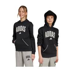 Seasonals Essentials Collegiate Typography JR huvtröja, BLACK/WHITE, Barn, 140