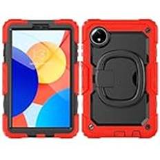 Tablettfodral Compatible with Xiaomi Redmi Pad SE 8.7/Redmi Pad SE 4G Released 2024 Case with Pencil Holder+Screen Protector, Full Body Protective Rugged Cover Stand Case Compatible with Redmi Pad SE