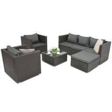 Roma Corner 6 Garden Point antracit technorattan trädgårdsmöbler