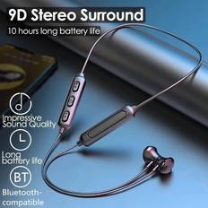 Wireless bluetooth 5.0 headphones with neckband, stereo, sports, hands-free headset, 98 db