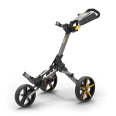 PowaKaddy Micra Golf Push Trolley - Gun Metal/Yellow