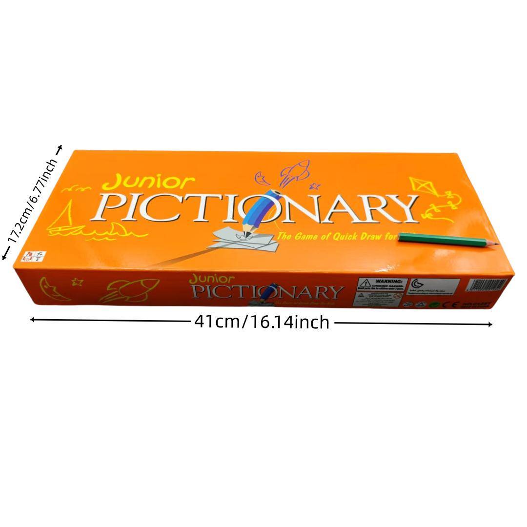 Junior Pictionary: Det Snabba Rit- och Gissningsbrädspelet Ett Livligt Interaktivt Bräd-/Kortspel — Perfekt för Sammankomster,