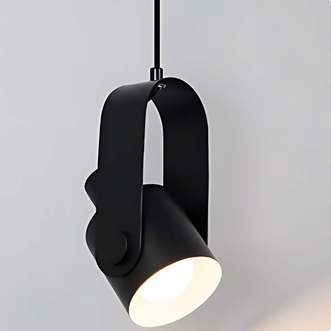 Modern Taklampa Med Justerbar Höjd – Minimalistisk Design - Svart / Metall