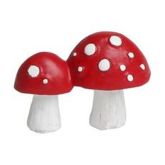 Det Gamle Apotek Tilbehør til nissedør - Svampe - H 3 x B 4 cm - Polyresin - Rød