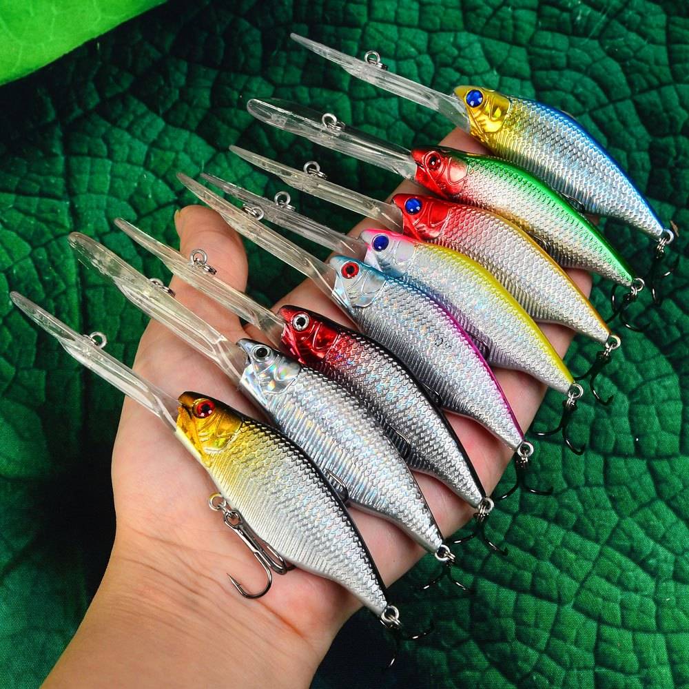 8-pack Steel Ball Minnow Lure Hard Bait For Freshwater And Saltwater Fishing