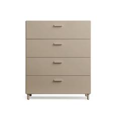 Relief - Relief Chest of Drawers Wide Legs Beige - Byråer - TAF Studio - Beige - Metall/Trä
