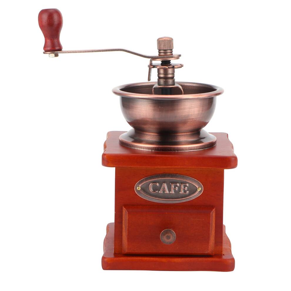 Manuel kaffekværn, vintage espressomaskine med keramisk kerne, bærbare og justerbare tilstande, skuffedesign i rustfrit stål, udsøgt antik stil