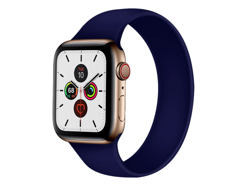 Apple Watch 8 / 9 Silikone Rem 41mm Solo Loop Design str. S Mørkeblå