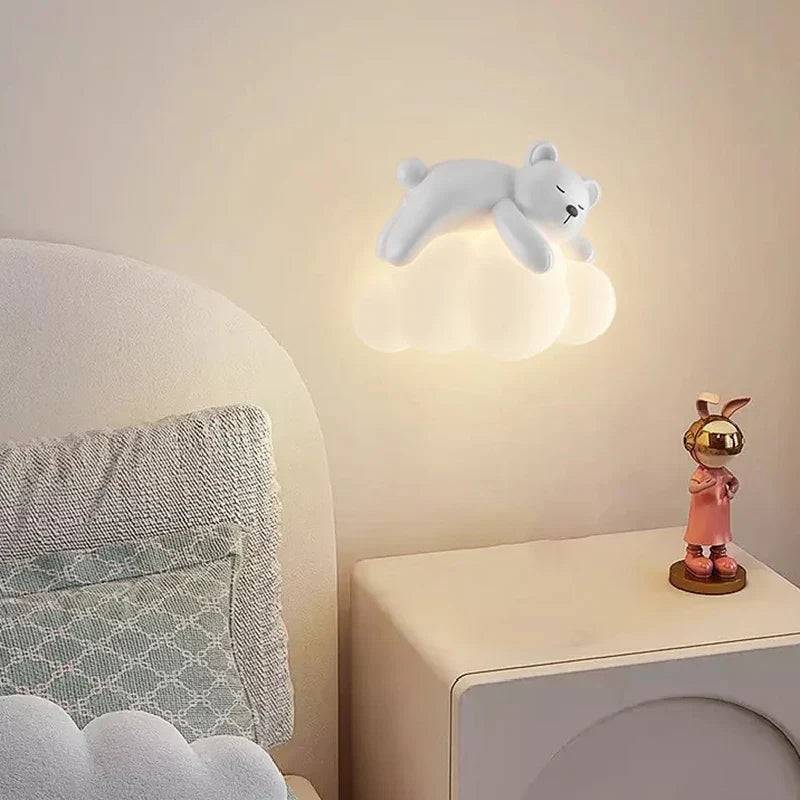 PandaGlow Lampa - Ljuvlig LED Väggbelysning för Barn - Björn / 3 färgtemperatur