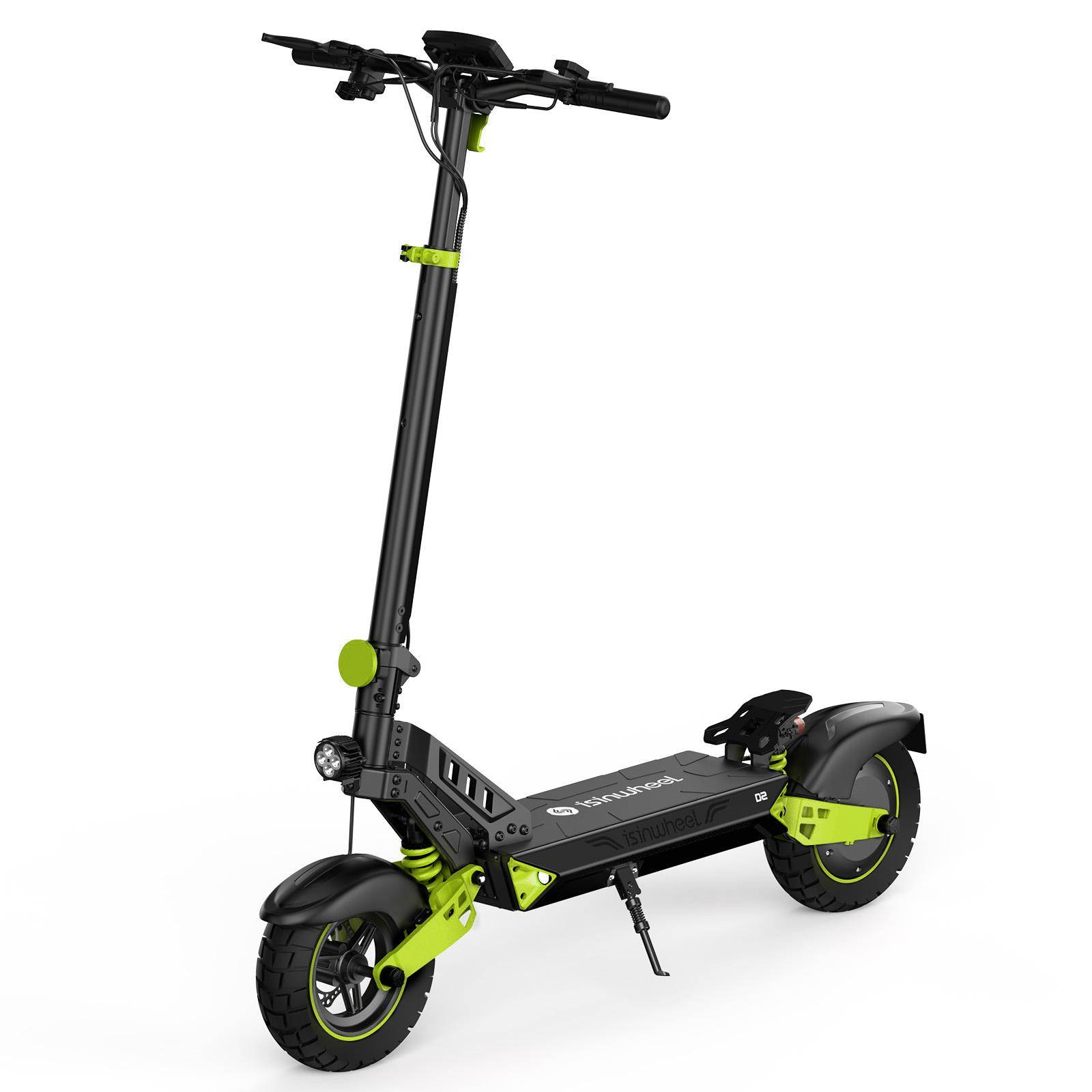 ISINWHEEL D2 Hopfällbar Elsparkcykel 1000W Motor Vuxna 48V15.6AH Batteri med Stor Kapacitet 10 Däck Maxvikt 120kg Bärbar Elsparkcykel för Stadspendling svart