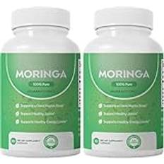 Ren moringa, ekologisk moringa, moringapulver, tillskott för energi, immunitet och ledhälsa, stödjer hår- och hudhälsa, för alla,2Pcs