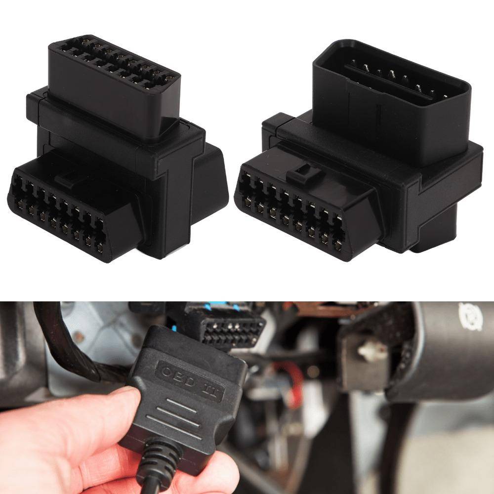 Dubbel Hona OBD2-splitter ABS OBD2-kontakt Professionell OBD2-adapter Mekanikerverkstad svart