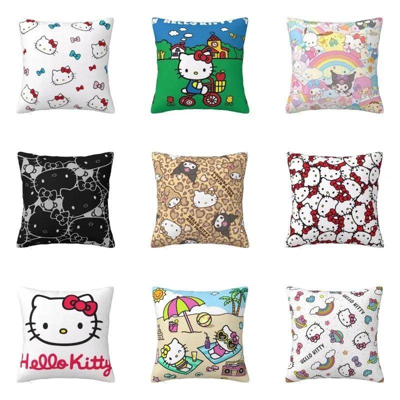 Hello Kitty Kuddöverdrag Vintage Design Soffa Bil Heminredning