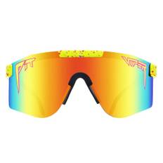 Pit Viper The 1993 Polarised Double Wide Sunglasses - Yellow-Pink-Purple Splater / Polarised Rainbow Mir