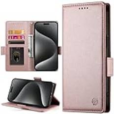 BAILI fodral till Motorola Moto G82 5G, läderplånboksfodral med kickstand, kortplatser, flip folio fodral kompatibel med Motorola Moto G82 5G-rosa