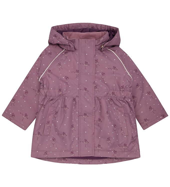 Hust and Claire Vinterjakke - HCObia - Pale Mauve m. Hjerter/Bal - Hust and Claire - 1½ år (86) - Vinterjakke