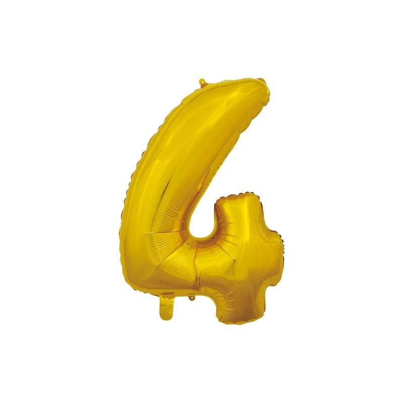 Folie Talballoner til Fødselsdag & Jubilæum, 4-Pack