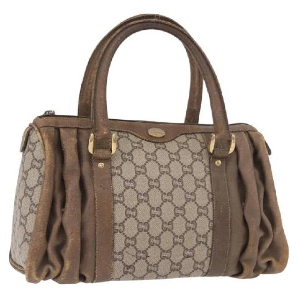 Gucci Vintage Pre-owned GG Canvas Håndtaske - Vintage - Dame - Brun - ONE SIZE - Uld