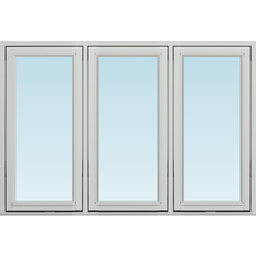 Svenska Fönster SF vridfönster  1280x1080mm 3-luft, insida trä utsida trä, 3-glas  (13x11)